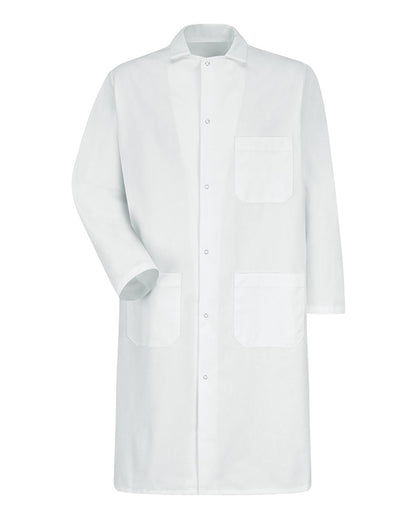 Red Kap Unisex Gripper - Front Butcher Frock - Exterior Chest Pocket 4016 #color_White