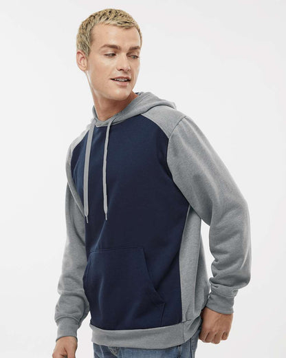 Augusta Sportswear Eco Revive™ Three-Season Triblend Fleece Hooded Sweatshirt 6865 #colormdl_Navy/ Grey Heather