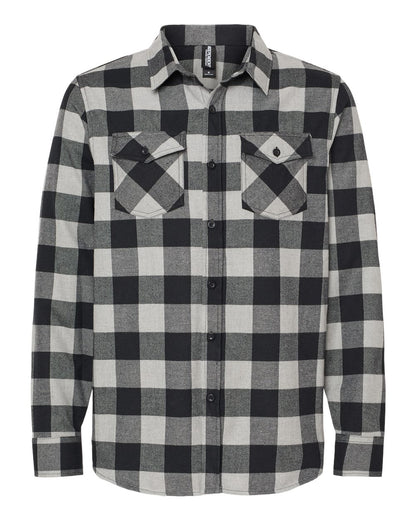 Independent Trading Co. Flannel Shirt EXP50F #color_Grey Heather/ Black