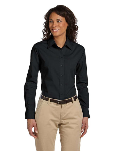 Harriton Women's Essential Poplin M510W #colormdl_Black