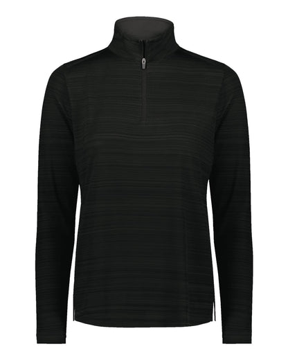 Augusta Sportswear Women's Pursuit Quarter-Zip Pullover 7012 #color_Black