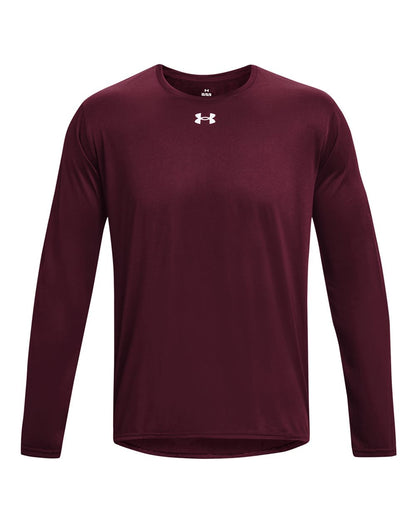 Under Armour Men's Team Tech™ Long Sleeve T-Shirt 1376843 #color_Maroon/ White