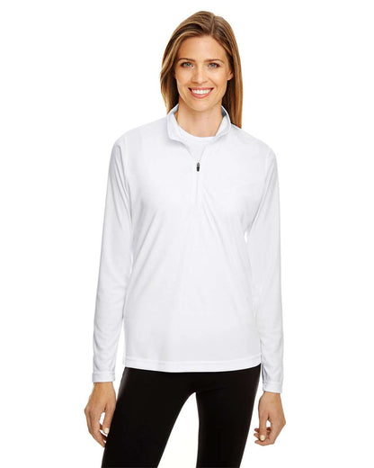 Team 365 Women's Zone Performance Quarter-Zip Pullover TT31W #colormdl_White