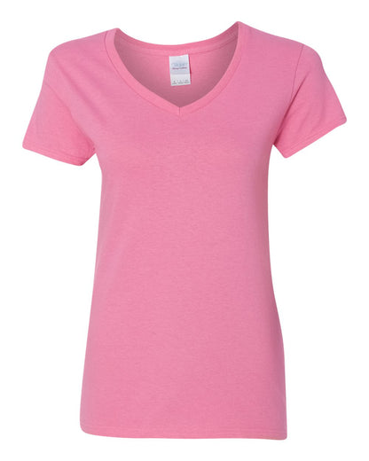 Gildan Women's Heavy Cotton™ V-Neck T-Shirt 5V00L #color_Azalea