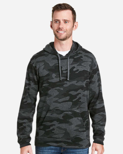 J. America Men's Tailgate Hooded Sweatshirt 8815 #colormdl_Black Camo Heather