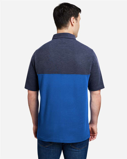 CORE365 Men's Fusion ChromaSoft™ Colorblock Polo CE112C #colormdl_True Royal/ Classic Navy Heather