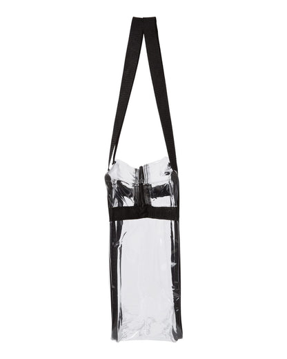 OAD OAD Clear Tote with Zippered Top OAD5005 #color_Black