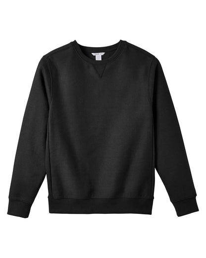 Team 365 Unisex Zone HydroSport™ Heavyweight Crewneck Sweatshirt TT98 #color_Black