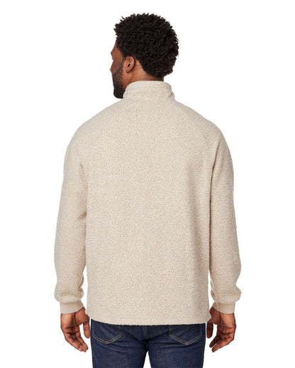 North End Men's Aura Sweater Fleece Quarter-Zip Pullover NE713 #colormdl_Oatmeal Heather/ Teak