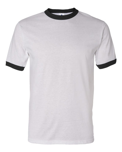 Augusta Sportswear 50/50 Ringer T-Shirt 710 #color_White/ Black