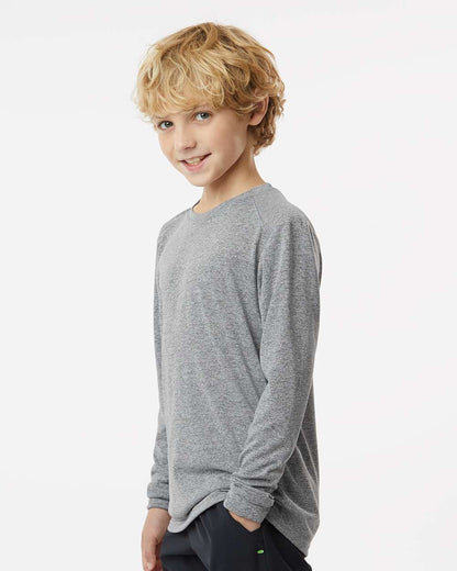 Paragon Youth Long Islander Performance Long Sleeve T-Shirt 218Y #colormdl_Heather Grey