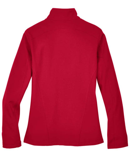 CORE365 Women's Cruise Two-Layer Fleece Bonded Soft Shell Jacket 78184 #color_Classic Red