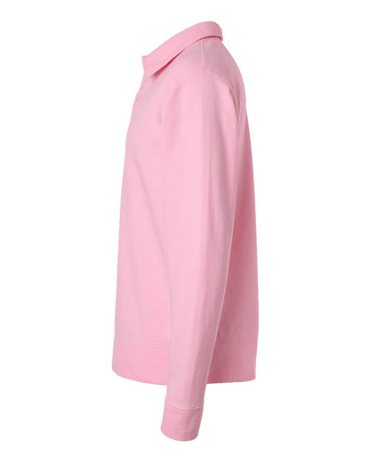 ComfortWash by Hanes Unisex Garment-Dyed Polo Collar Sweatshirt GDH490 #color_Cotton Candy