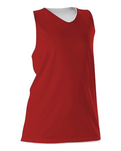 Alleson Athletic Women's Reversible Racerback Tank 506CRW #color_Red/ White