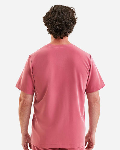 Onna Men's Limitless V-Neck Stretch Scrub Top NN200 #colormdl_Calm Pink