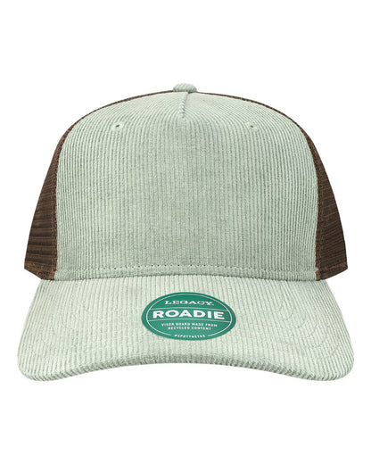 LEGACY Five-Panel Trucker Cap ROADIE #color_Sawgrass Corduroy/ Brown