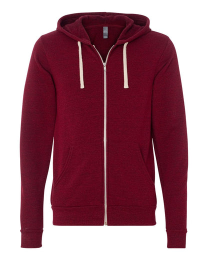 BELLA + CANVAS Triblend Sponge Fleece Full-Zip Hoodie 3909 #color_Cardinal Triblend