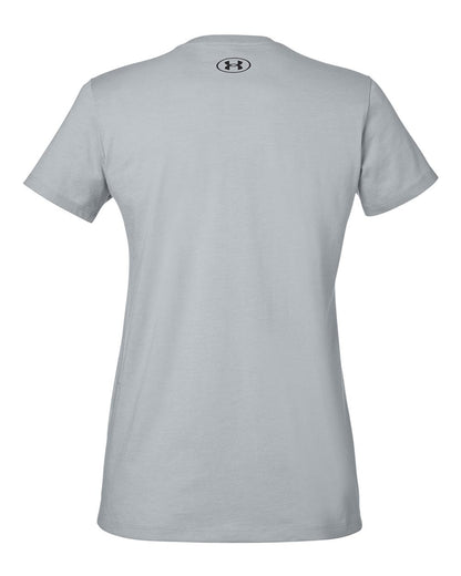 Under Armour Women's Athletic 2.0 T-Shirt 1383284 #color_Mod Grey Medium Heather/ Black