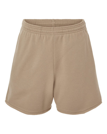 BELLA + CANVAS Women's Cutoff Fleece Shorts 3787 #color_Tan