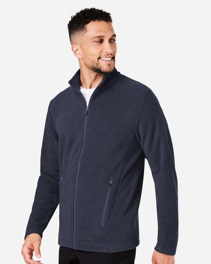 Devon & Jones Men's CrownLux Performance® Fleece Full-Zip Jacket DG730 #colormdl_Navy