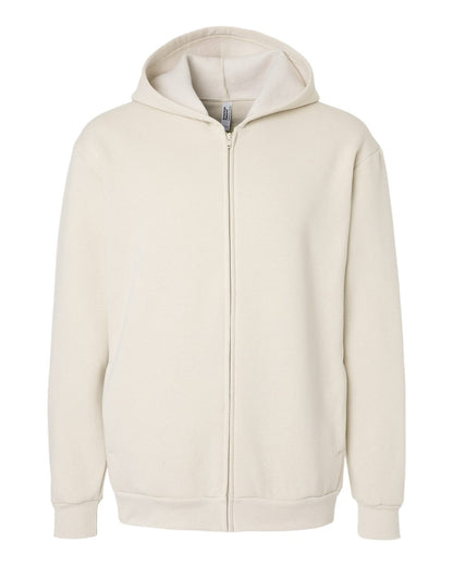 American Apparel Unisex ReFlex Fleece Full-Zip Hoodie Sweatshirt RF497 #color_Bone
