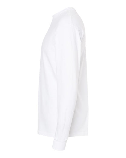 M&O Unisex Gold Soft Touch Long Sleeve T-Shirt 4820 #color_White