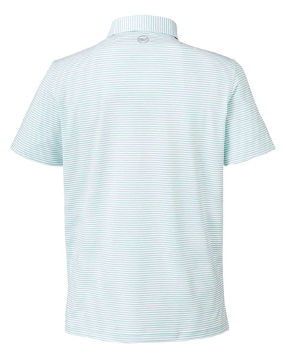 vineyard vines Men's Bradley Stripe Sankaty Polo G012426 #color_Andros Blue Tejeda