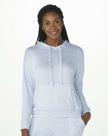 Boxercraft Women's Cuddle Fleece Hooded Pullover BW1501 #color_Sky Blue Heather