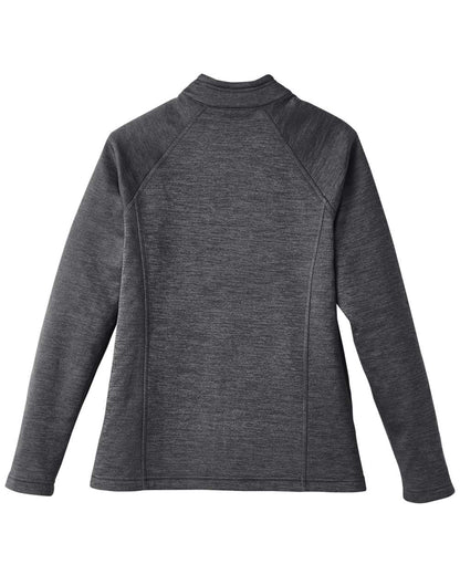 North End Women's Flux 2.0 Full-Zip Jacket NE712W #color_Black Heather/ Orange Soda