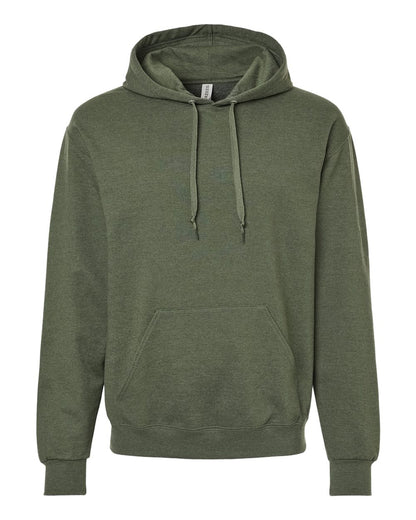 JERZEES Unisex Ultimate CVC Hooded Sweatshirt IC49MR #color_Military Green Heather