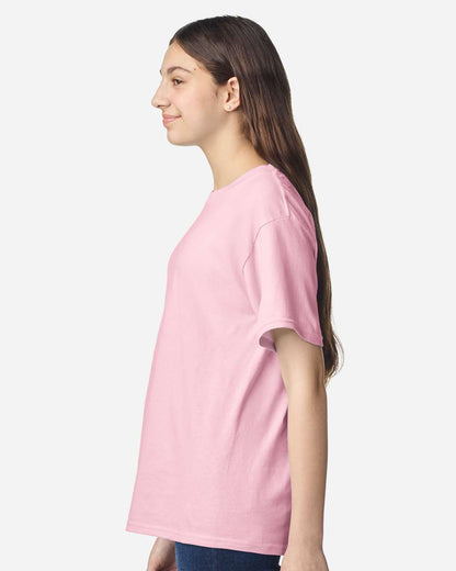 Gildan Youth Light Cotton T-Shirt 3000B #colormdl_Light Pink