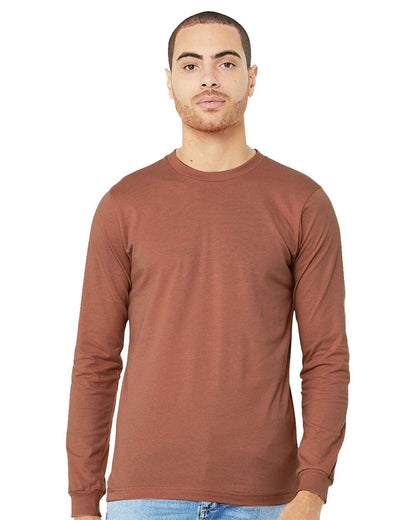 BELLA + CANVAS Jersey Long Sleeve Tee 3501 #colormdl_Terracotta