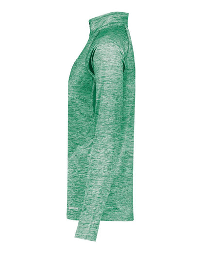 Holloway Women's Electrify CoolCore® Quarter-Zip Pullover 222774 #color_Kelly Heather
