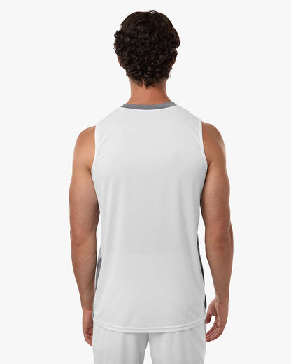Augusta Sportswear Men's Match-Up Basketball Jersey 6886 #colormdl_White/ Graphite