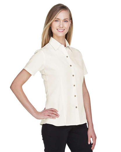Harriton Women's Barbados Textured Camp Shirt M560W #colormdl_Cream