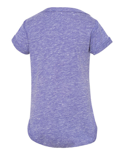 Rabbit Skins Infant Harborside Mélange Bodysuit 4491 #color_Purple Melange