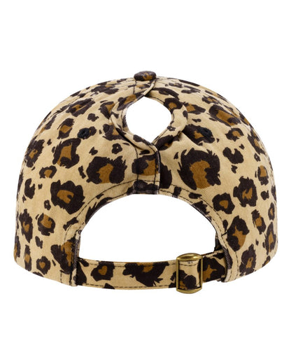 Infinity Her Women's Garment-Washed Fashion Print Cap HATTIE #color_Leopard