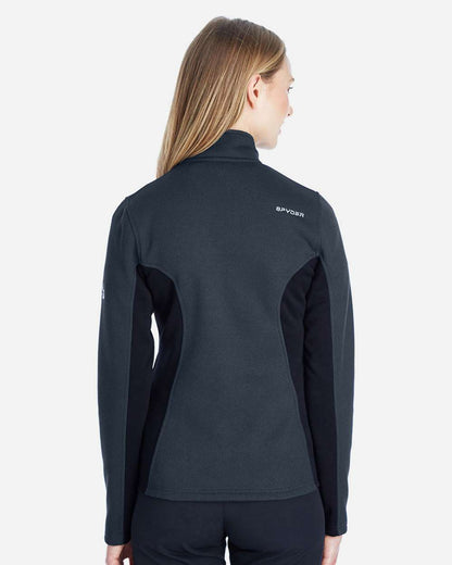 Spyder Women's Constant Full-Zip Sweater Fleece Jacket 187335 #colormdl_Frontier/ Black/ White