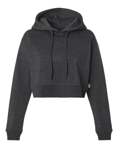 Boxercraft Women's Cropped Fleece Hooded Sweatshirt BW5404 #color_Charcoal Heather