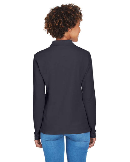 Devon & Jones Women's Pima Piqué Long Sleeve Polo D110W #colormdl_Navy