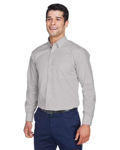 Devon & Jones Men's Crown Collection® Broadcloth Woven Dress Shirt D620 #colormdl_Silver