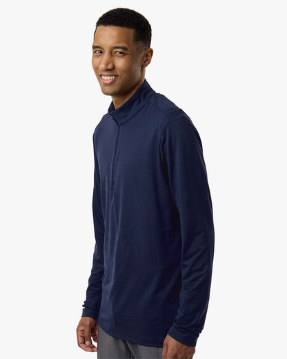 Adidas Men's Textured Stripe Quarter-Zip Pullover A708 #colormdl_Dark Blue