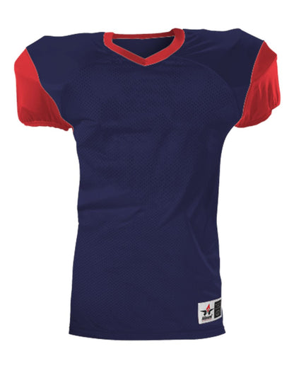 Alleson Athletic Youth Pro Game Football Jersey 751Y #color_Navy/ Red