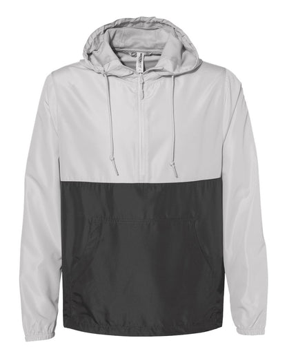 Independent Trading Co. Unisex Lightweight Quarter-Zip Windbreaker Pullover Jacket EXP54LWP #color_Smoke/ Graphite