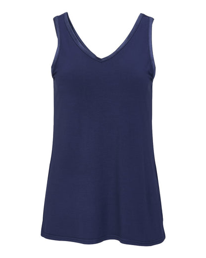 Boxercraft Women's Bamboo V-Neck Tank Top BW2504 #color_Navy