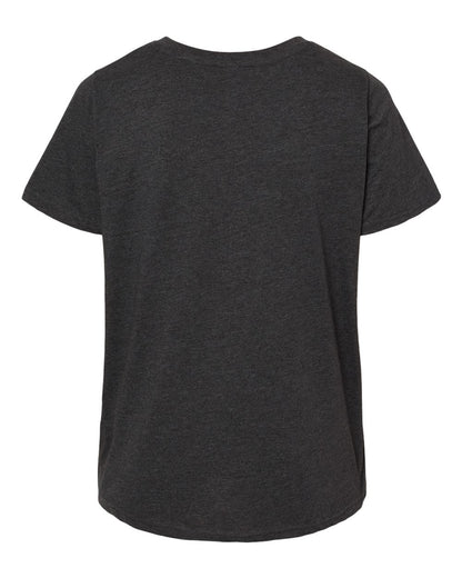 LAT Women's Curvy Collection Fine Jersey V-Neck Tee 3817 #color_Vintage Smoke