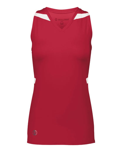 Holloway Women's PR Max Compression Racerback Jersey 221337 #color_Scarlet/ White