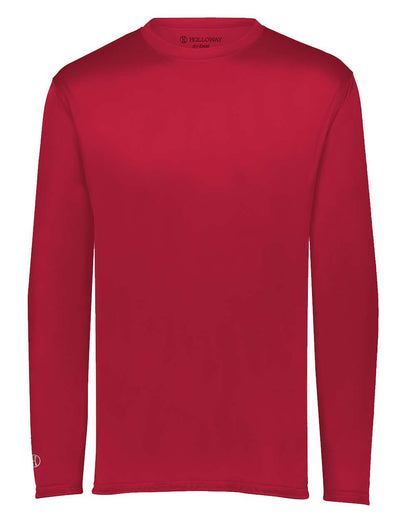 Holloway Youth Momentum Long Sleeve T-Shirt 222823 #color_Scarlet