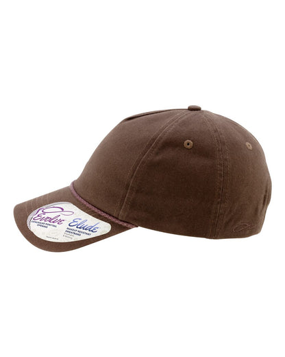 Infinity Her Women's Washed 5-Panel Rope Cap MAYA #color_Chocolate/ Fawn