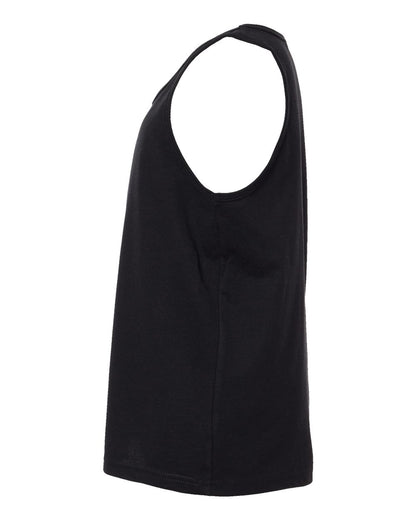 BELLA + CANVAS Youth Heather CVC Tank 3480YCVC #color_Solid Black Blend